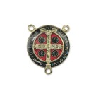 ET1631022 - Entremeio Medalha de São Bento Dourado Resinado - 3,5x3cm