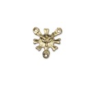 ET1640204P5 - Entremeio Divino Espírito Santo Dourado c/ 5un. - 2x1,8cm
