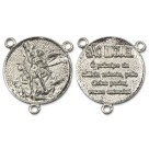 ET1640400 - Entremeio São Miguel Arcanjol Níquel - 3x3cm