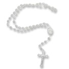 TE050002 - Terço Acrílico Branco Perolado - 32cm