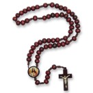 TE940501 - Terço Sagrado Coração de Jesus Madeira  - 37cm