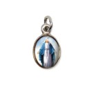 MD520001P4 - Medalha N. Sra. das Graças Pícula c/ Cruz Níquel 4un. - 1,5x1cm