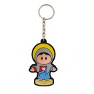 CH50001 - Chaveiro Imaculado Coração de Maria Emborrachado - 12x4,5cm