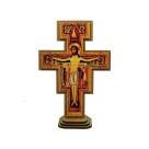 CU810802 - Crucifixo de Mesa São Damião MDF - 16,5x11cm