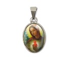 MD125052P2 - Medalha Chama do Amor PX Níquel c/ 2un. - 3X1,5cm