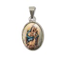 MD125021P2 - Medalha N. Sra. Do Mont Serrat PX Níquel c/ 2un. - 3X1,5cm