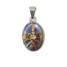 MD125039P2 - Medalha Santa Joana D'Arc PX Níquel c/ 2un. - 3X1,5cm
