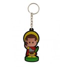 CH50408 - Chaveiro Santo Expedito Emborrachado - 12x4,5cm