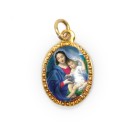 MD103018P10 - Medalha de Alumínio Oval Dourada c/ 10un. N. Sra. Da Divina Providência - 2X1,3cm