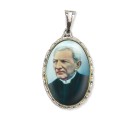 MD128411 - Medalha Padre Cícero Rendada Níquel - 5x2,5cm