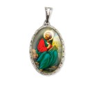 MD128449 - Medalha São Marcos Rendada Níquel - 5x2,5cm