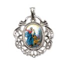 MD129013 - Medalha N. Sra. da Defesa Camafeu Níquel - 5x4,2cm