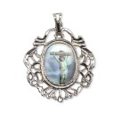 MD129422 - Medalha São Dimas Camafeu Níquel - 5x4,2cm
