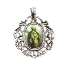 MD129444 - Medalha São Pedro Camafeu Níquel - 5x4,2cm