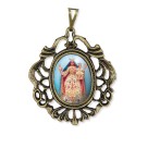MD129204 - Medalha N. Sra. da Glória Camafeu Ouro Velho - 5x4,2cm