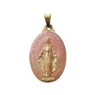 MD520122P2 - Medalha N. Sra. Das Graças Resinada Rosa c/ 2un. - 3x1,5cm