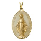 MD520130 - Medalha N. Sra. Das Graças Resinada Branca - 4,5x2,8cm