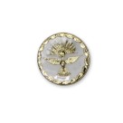 BO48031P6 - Botton Divino Espírito Santo Branco c/ 6un. - 1,5x1,5cm