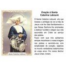 OG14021P100 - Oração Santa Catarina Labouré c/ 100un. - 9,5x6,5cm