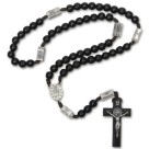 TE9700281 - Terço Contemplação dos Mistérios Madeira Preta - 53cm
