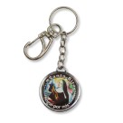 CH1090008 - Chaveiro Santa Rita de Cássia Duplo Resinado - 12x3,5cm