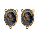 ET1953008 - Entremeio N. Sra. Das Dores Dourado Duplo Resinado 1un. - 3,2X2,2cm