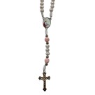 TE112071 - Terço Primeira Eucaristia Pérola Branca - 38cm