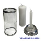 PV158022 - Porta Vela Vidro 18x8cm