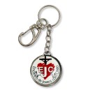CH49150 - Chaveiro EJC Duplo Resinado - 9x3,5cm