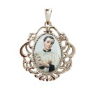 MD129440 - Medalha São Luiz Camafeu Níquel - 4,5x4cm