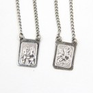 ES44030 - Escapulário São Jorge Aço Inox - 61,4x1cm (R216)
