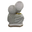 IM53070 - Imagem Sagrada Família c/ Pérola e Strass Dourado - 30x23cm