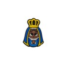 LP196100P2 - Ponteira N. Sra. Aparecida c/ 2un - 3x2,3cm