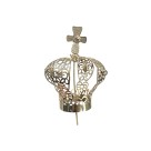CS3118 - Coroa com Strass Branco p/ Imagem de Nossa Senhora (nº3) - 7,7x4,5cm Diâmetro 2cm