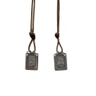 ES03150 - Escapulário N. Sra. Do Carmo Aço Inox - 60x1,2cm (EC04)
