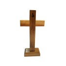 CSC760117 - Cruz de Mesa Madeira - 19x9cm