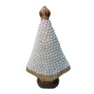 IM100287 - Imagem N. Sra. Aparecida c/ Pérola Branca e Strass - 24,5x17cm