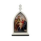 CP81696 - Capela Sagrada Família MDF Branco (M) - 15,5x9cm