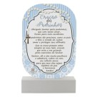PD14660 - Pedestal Oração dos Padrinhos Azul - 20x12,5cm