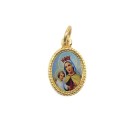 MD102018P20 - Medalha de Alumínio Oval Dourada c/ 20un. N. Sra. Do Carmo - 1,5x1cm