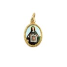 MD102055P20 - Medalha de Alumínio Oval Dourada c/ 20un. Santa Verônica - 1,5x1cm