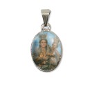 MD125060P2 - Medalha N. Sra. De Achiropita PX Níquel c/ 2un. - 3X1,5cm