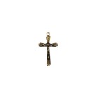 CZ861103P2 - Crucifixo Metal Ouro Velho c/ 2un. - 4,1x2,4cm