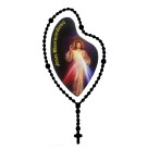 AD1501422 - Adesivo Terço Jesus Misericordioso Preto - 12x6cm