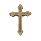 CW760088 - Crucifixo Madeira Clara - 17,5x12,5cm