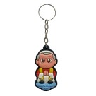CH50443P10 - Chaveiro Papa Leão XIV Emborrachado c/ 10un. - 11,5x3cm