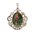 MD129806 - Medalha São Rafael Arcanjo Camafeu Níquel - 5x4,2cm