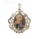 MD129493 - Medalha São Pedro Camafeu Níquel - 5,5x4,2cm