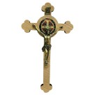 CW760360 - Crucifixo de Parede São Bento Madeira - 33x18cm (CR56)