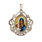 MD129155 - Medalha N. Sra. Da Saúde Camafeu Níquel - 4,2x4cm